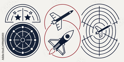 Fotografía Aerospace radar detection and tactical missile systems with detection tactical t
