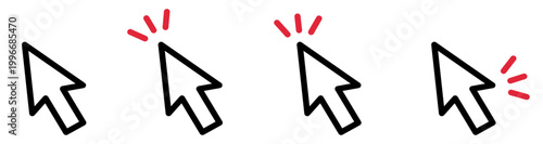 クリックしているマウスカーソル・ポインター・矢印のアイコン