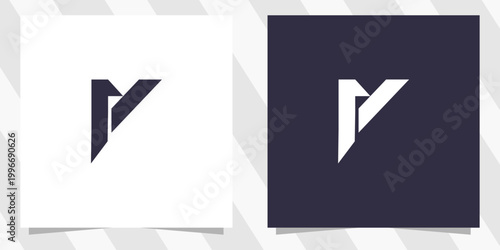 letter p logo design vector