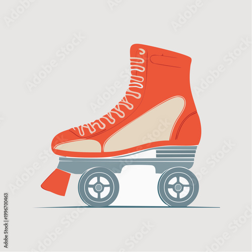 Retro Roller Skate Illustration