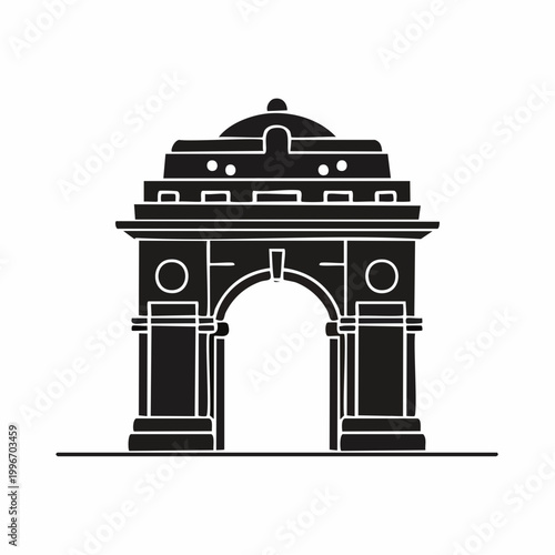 India Gate Silhouette