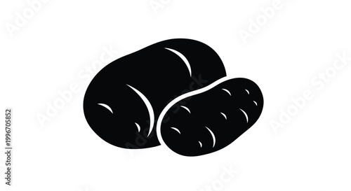potato silhouette on transparent background high quality professional