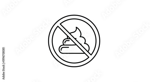 no pooping sign silhouette on transparent background