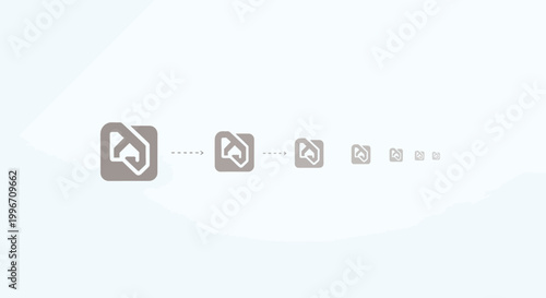 Graphic demonstrating icon adaptive scaling, ensuring visual consistency across diverse digital sizes for optimal responsive user interface design