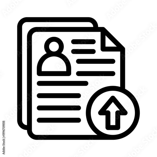 uploadcv line icon