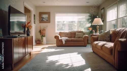Experience the warmth and tranquility of a sun-drenched modern living space.