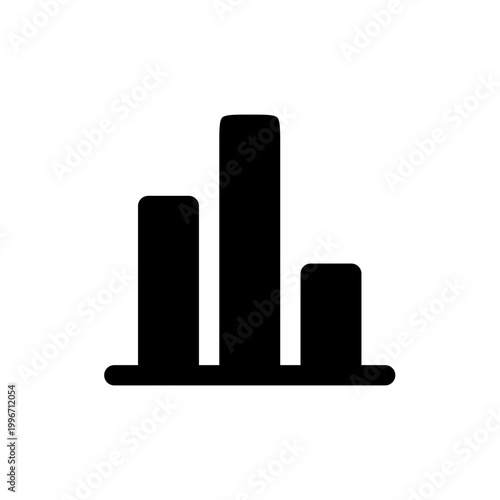 Business Data Analytics Bar Chart Visualization Report Glyph Icon