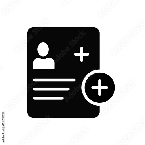 Add User Account Glyph Icon