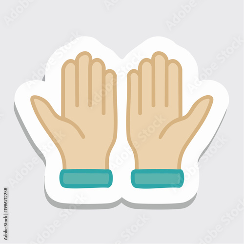 Illustration of two open hands in prayer or supplication