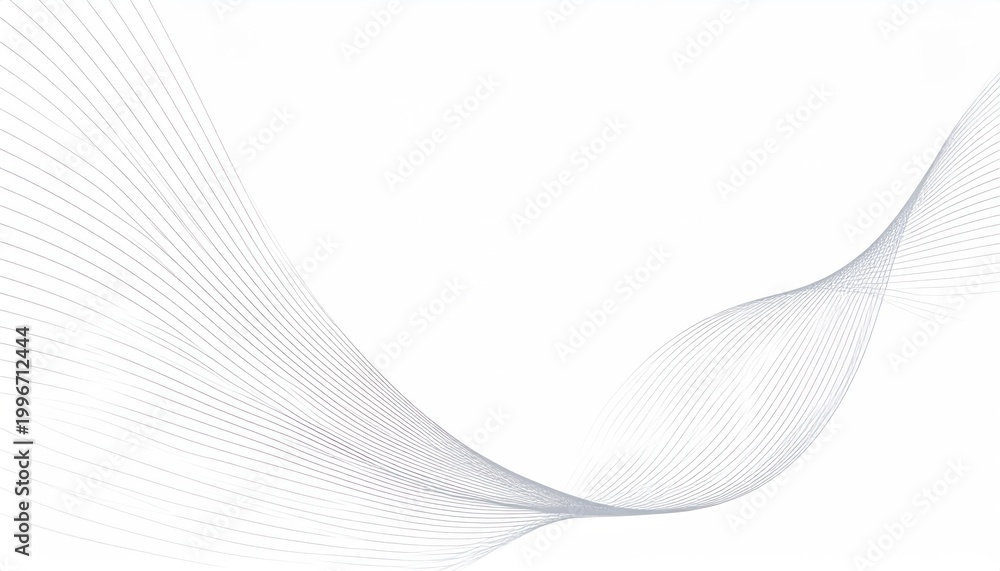 Fototapeta premium White Abstract Background with Wavy Lines.