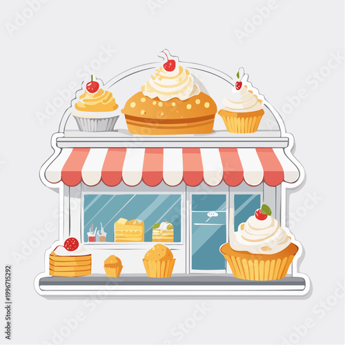 Sweet Bakery Shop with Assorted Pastries and Cupcakes