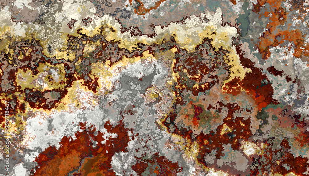 Fototapeta premium Brown grunge wall texture with rusty metal detail is an old, rough vintage surface background pattern. Overlay transparent background