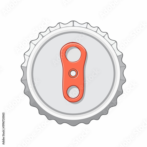 Top View of a Soda Can Tab