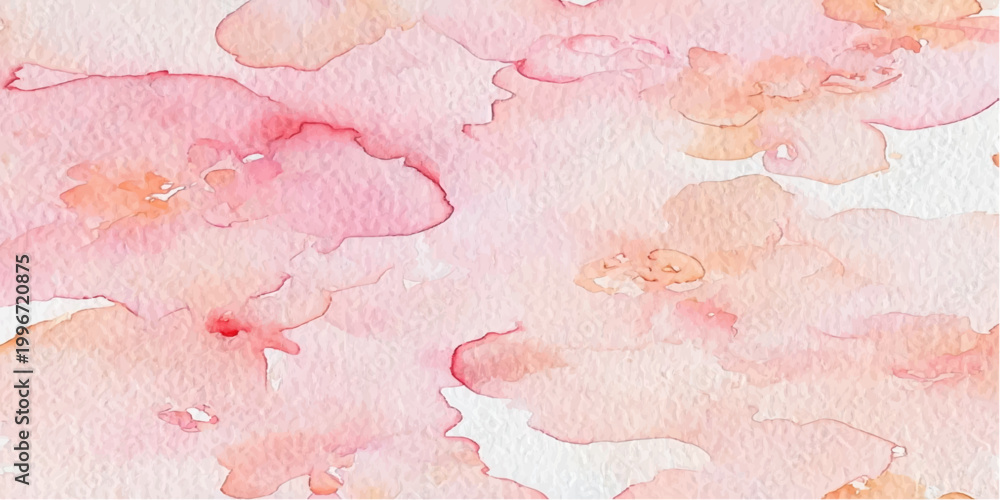 Obraz premium Abstract watercolor background with pink rose petals featuring a textured paper design and grunge paint pattern for an artistic wall surface