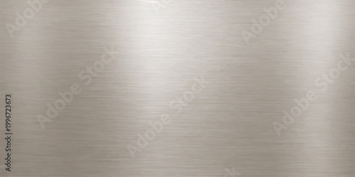 Brushed metal texture background with shiny silver stainless steel plate surface and industrial metallic reflection pattern
