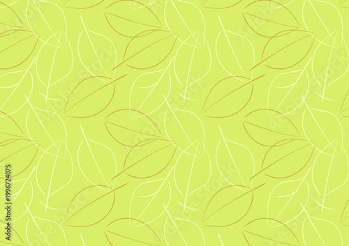 やさしい葉っぱのベクター背景