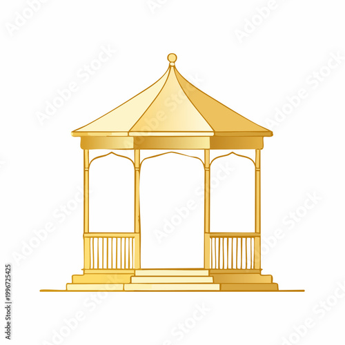 Golden Gazebo Illustration