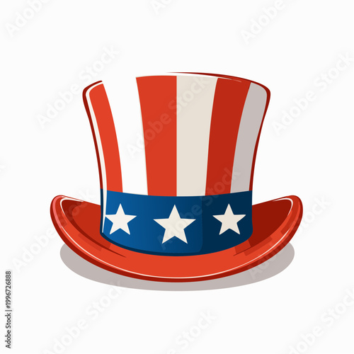 Uncle Sam Hat with Stars and Stripes