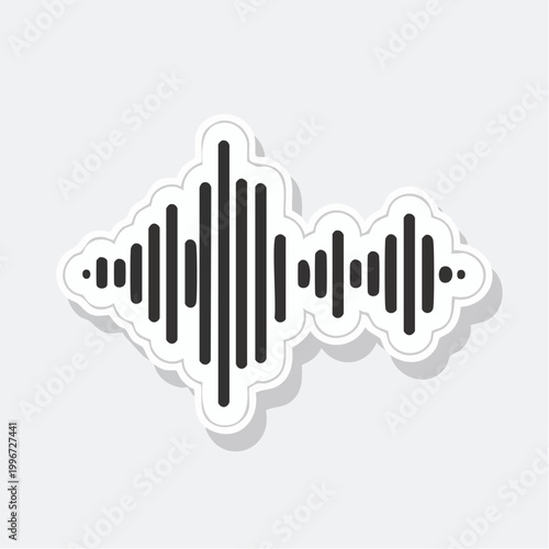 Sound Waveform Icon Sticker