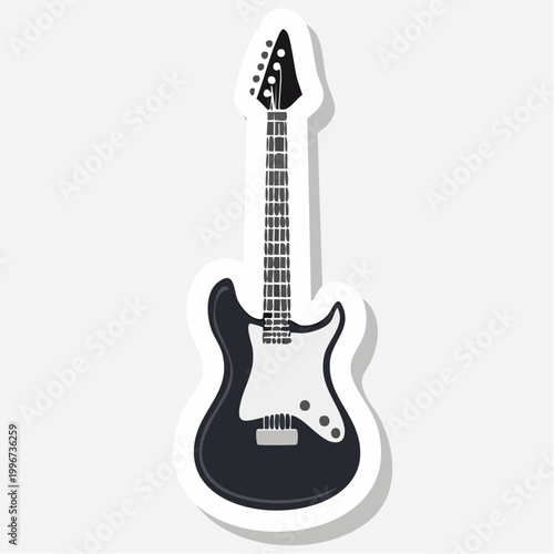 Stylized Electric Guitar Illustration