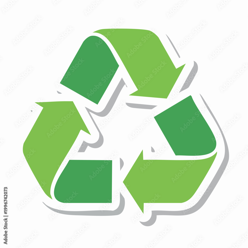 Obraz premium Green Recycling Symbol Icon