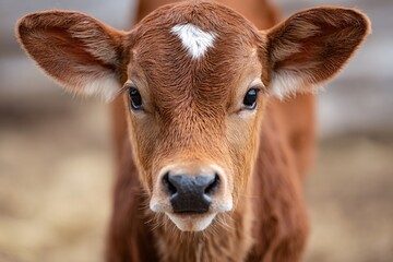 Close-up of a young cow 
