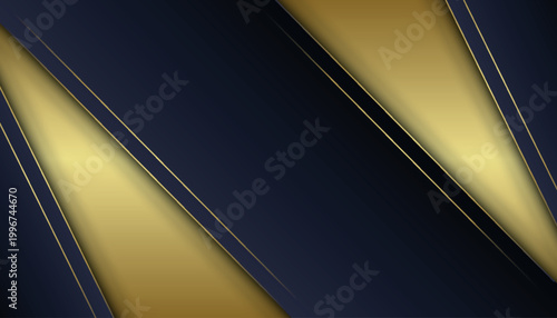Luxurious gold background with minimalist sparkling line decoration. Elegant design with white space for text. Modern template for invitation, award card, nomination card, and certificate.EPS.2