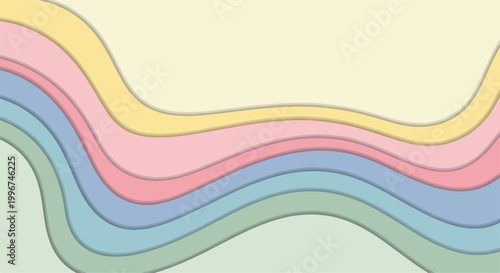 Colorful wavy layered background