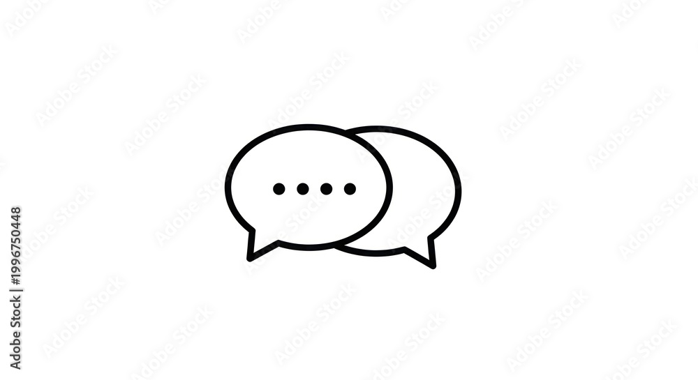 Obraz premium Speech Bubbles Communication Symbol Icon.