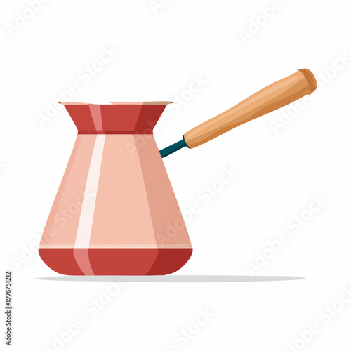 Illustration of a cezve for making Turkish coffee