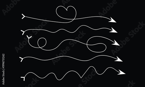 Vector collection of black and white arrow. Black and white arrow symbols. Set of flat vector arrows. Arrows set vector illustration. Arrow symbols.