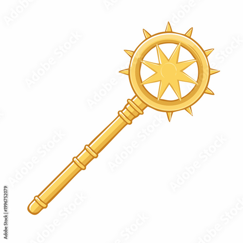 Golden Mace with Star Emblem