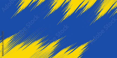 Fotografija latar belakang tekstur grunge abstrak biru dan kuning