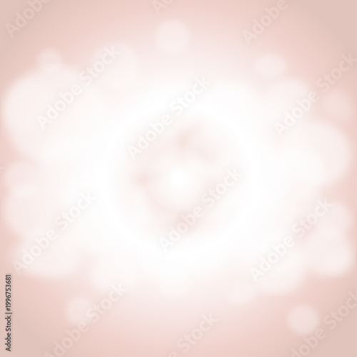 Abstract soft focus bokeh bubbles on warm beige and brown gradient background
