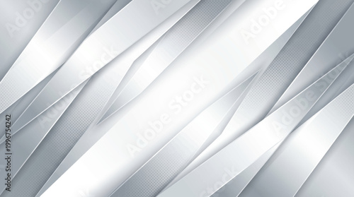 A close-up view of a modern, abstract, white and gray textured surface with diagonal folds