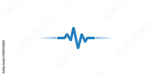 Blue and white medical stethoscope and shaving tool icon illustration isolated