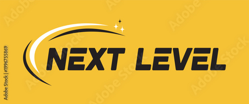 Abstract modern Next level logo template vector graphics for starup, badge, workmark, monochrome and business
