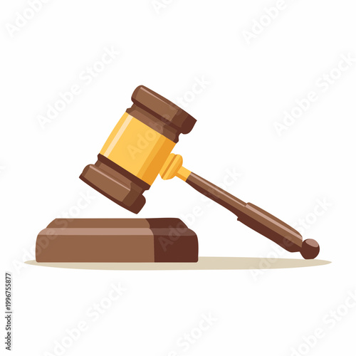 Judge's Gavel and Sounding Block