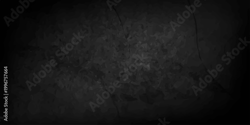 Old dark grey concrete wall with a heavy grunge texture and rough vintage stone surface for a blank black backdrop design