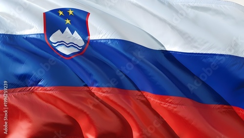 Slovenian flag ripples