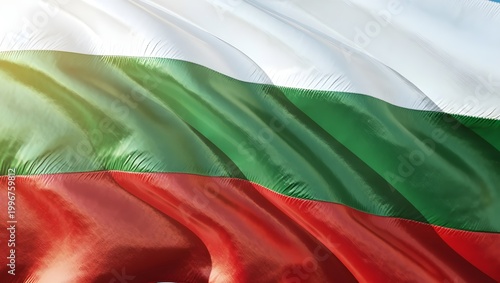 Bulgarian flag ripples