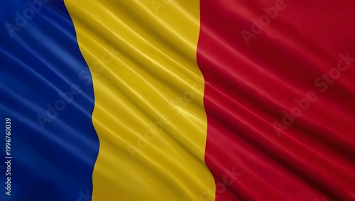 Romanian flag ripples