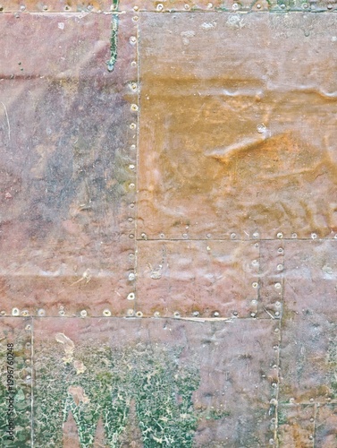 Kupfer Struktur, Tür Beschlag einer alten Kirchentür