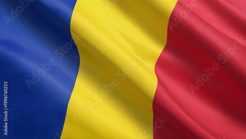 Romanian flag ripples