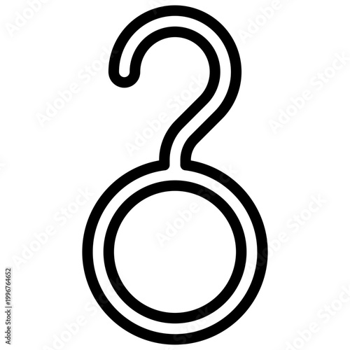 Gender questioning symbol. Editable stroke vector icon.