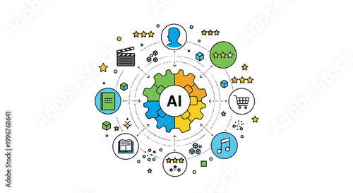 Artificial Intelligence Technology Concept Icon.