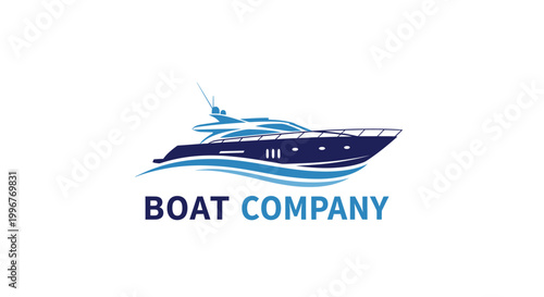 Luxury Yacht Company Logo Design.