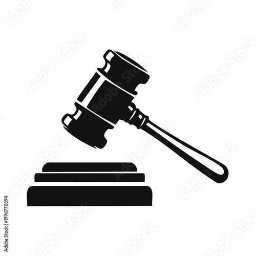 Gavel and Sounding Block Icon