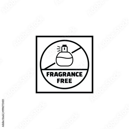 Fragrance free and scentless product label for sensitive skin