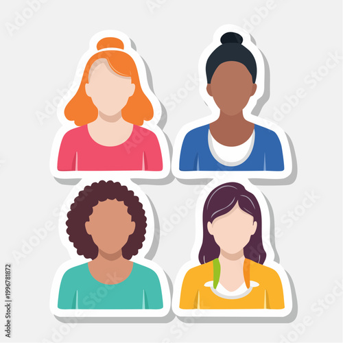 Diverse Group of Women Avatars